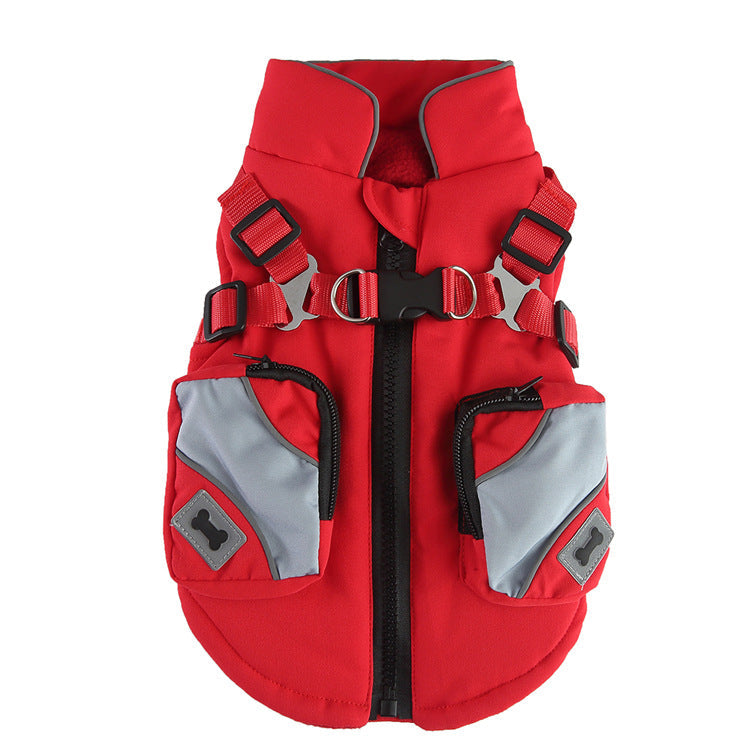 Winter Cotton Dog Jacket – Zipper Coat – alternate view 3