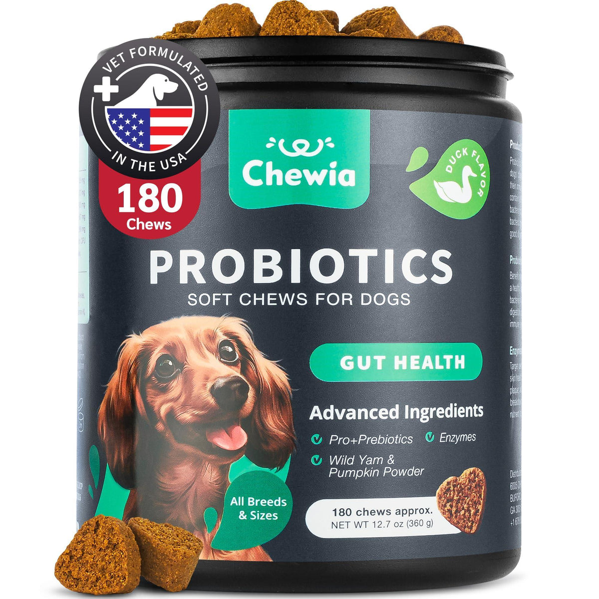 Probiotics for Dogs Digestive Support Pumpkin and Enzymes – photo 1 of 8