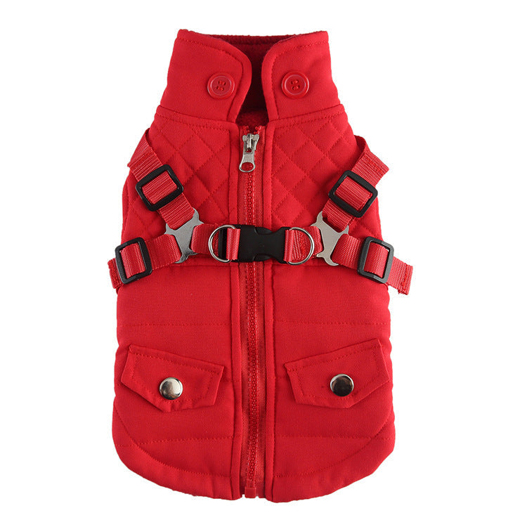 Winter Cotton Dog Jacket – Zipper Coat – alternate view 9