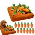 Carrot Garden Snuffle Mat Dog Toy – 12 Carrots, Plush Puzzle – front view