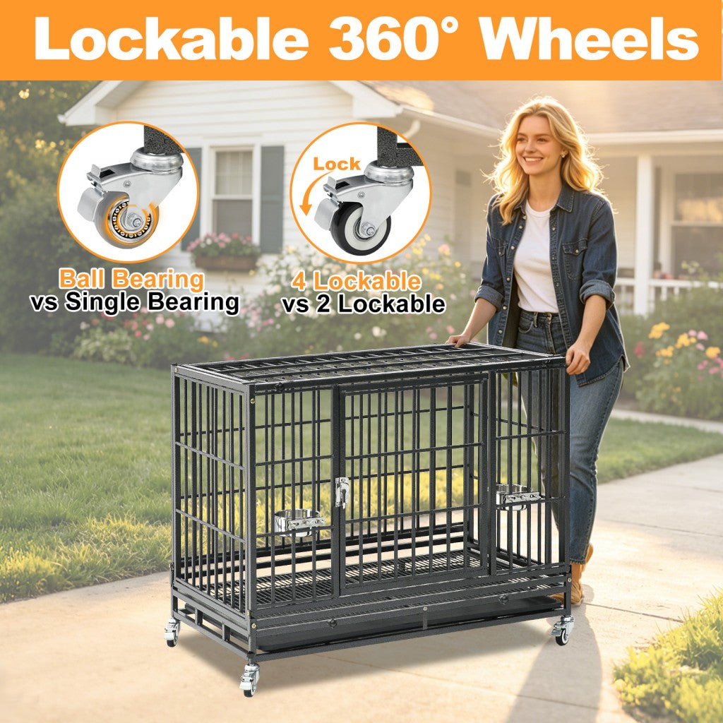 37 Inch Stackable Heavy Duty Dog Crate – alternate view 4