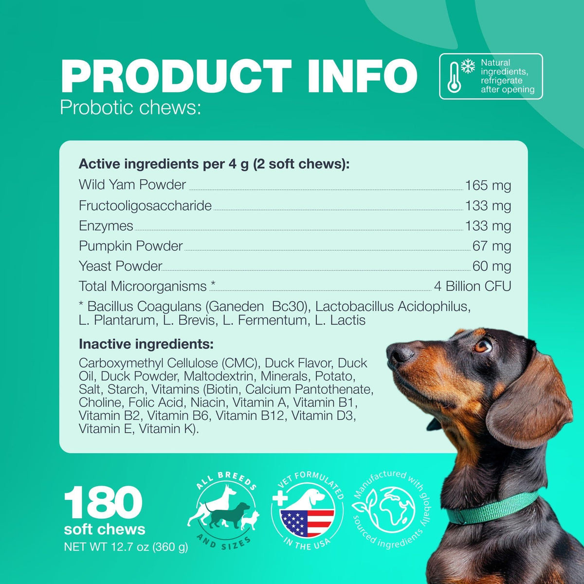 Probiotics for Dogs Digestive Support Pumpkin and Enzymes – photo 6 of 8