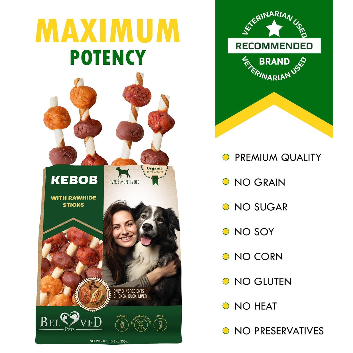 Rawhide Kabob Treats for Dogs Duck and Chicken 10.6 oz – photo 6 of 7