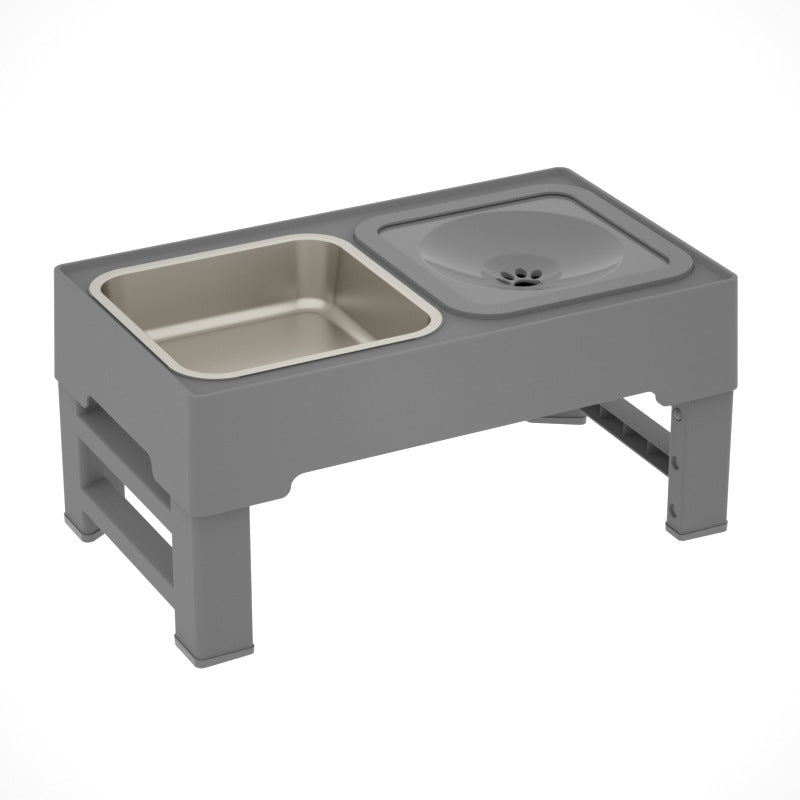 Adjustable Elevated Dog Feeder – Double Stainless Steel Bowls with Stand – alternate view 5