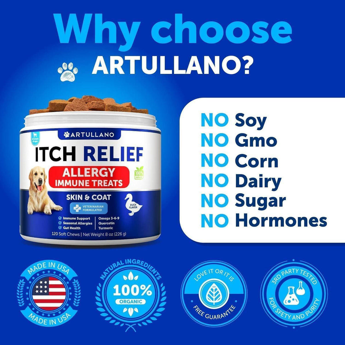 Dog Allergy Relief Chews Itchy Skin Relief Omega-3 Fish Oil – photo 5 of 6