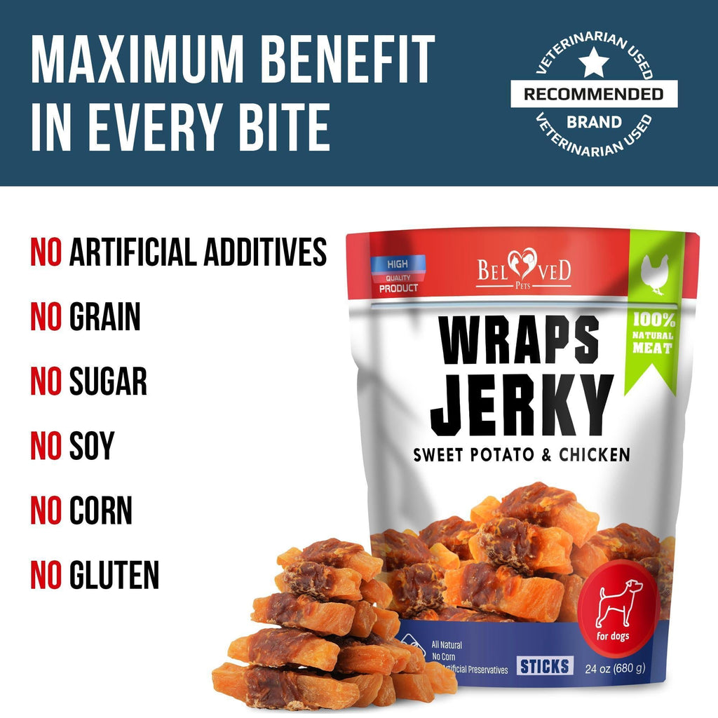 Chicken Jerky Dog Treats 24 oz Human-Grade Grain-Free Sweet Potato – alternate view 6