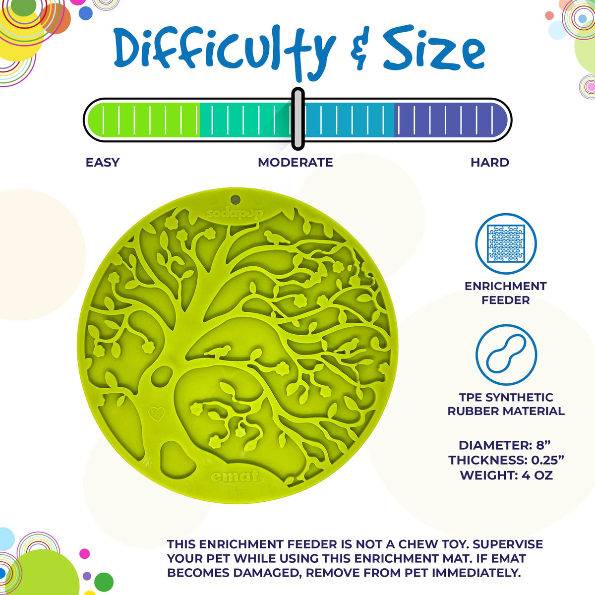 Tree of Life Enrichment Lick Mat – Suction Cups, USA Made – alternate view 6