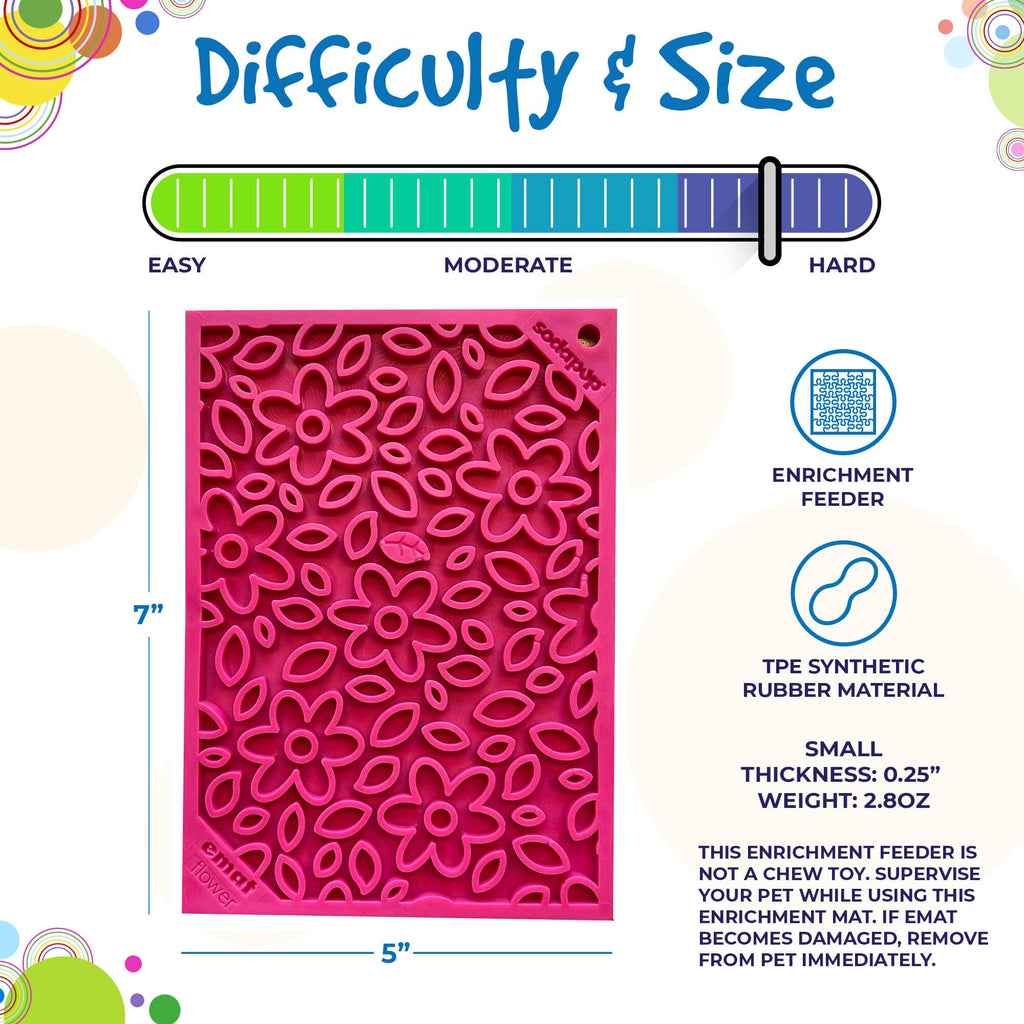 Flower Power Enrichment Lick Mat – Flower Design, USA Made – alternate view 7