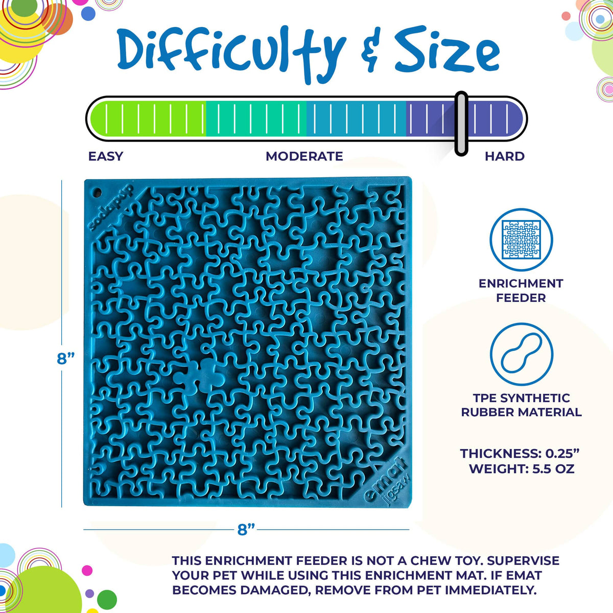 Jigsaw Puzzle Enrichment Lick Mat – Anxiety Relief, USA Made – alternate view 6