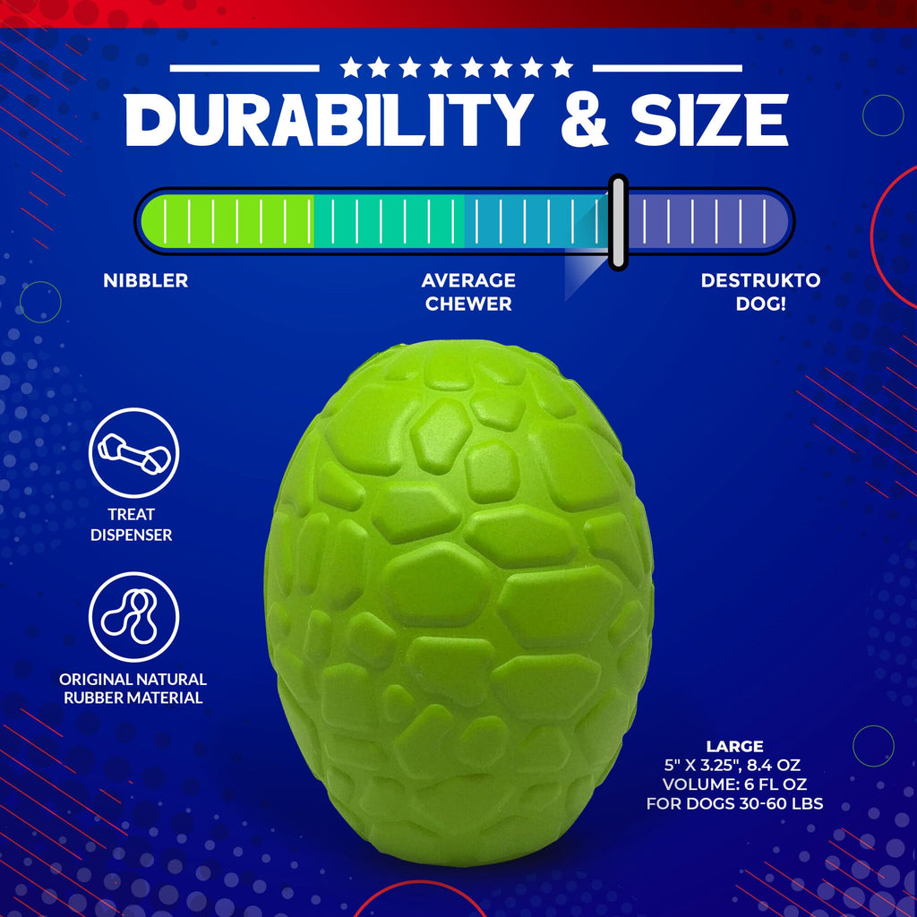 Dinosaur Egg Dog Chew Toy & Treat Dispenser – USA Made – alternate view 4