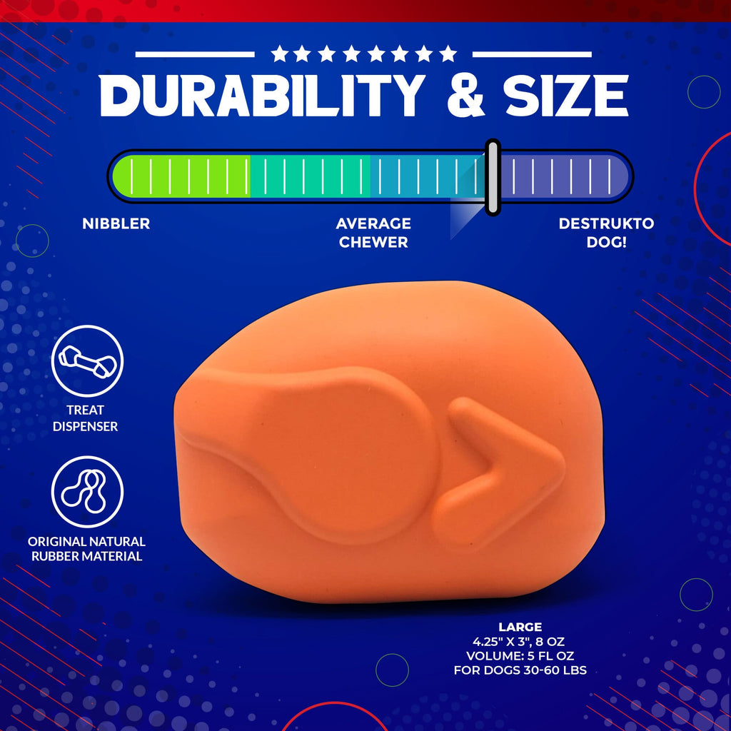 SodaPup Roasted Turkey orange rubber treat dispenser dog toy – photo 4 of 10