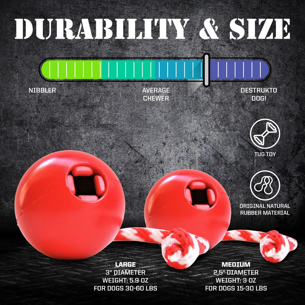 USA-K9 Cherry Bomb Rubber Dog Chew Toy – Reward Toy, USA Made – alternate view 4