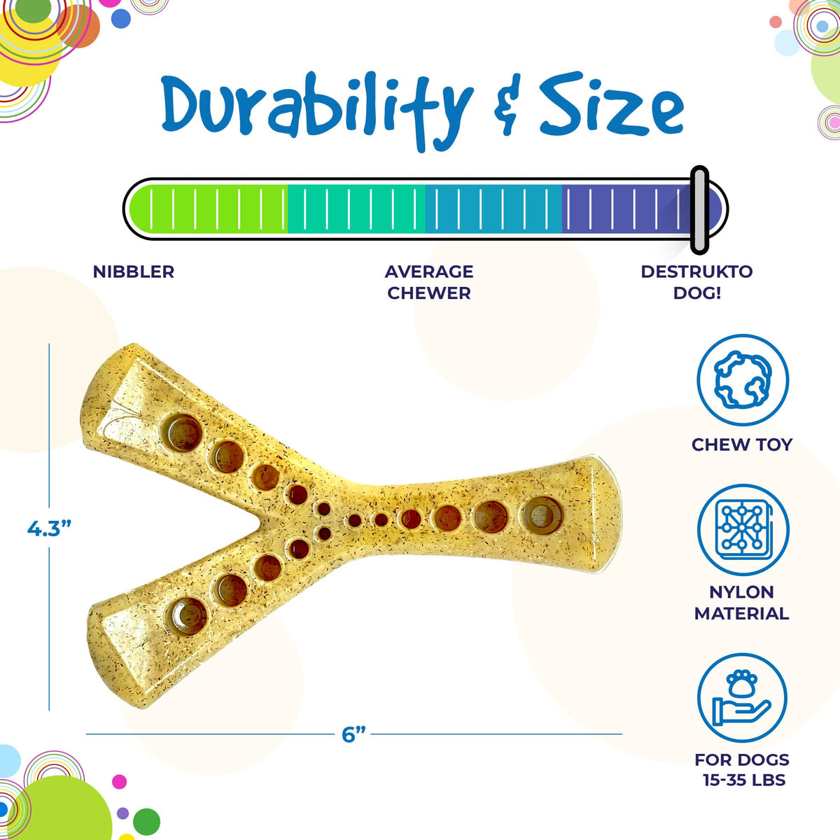 SodaPup MOD Wishbone Nylon Dog Chew Toy – alternate view 3