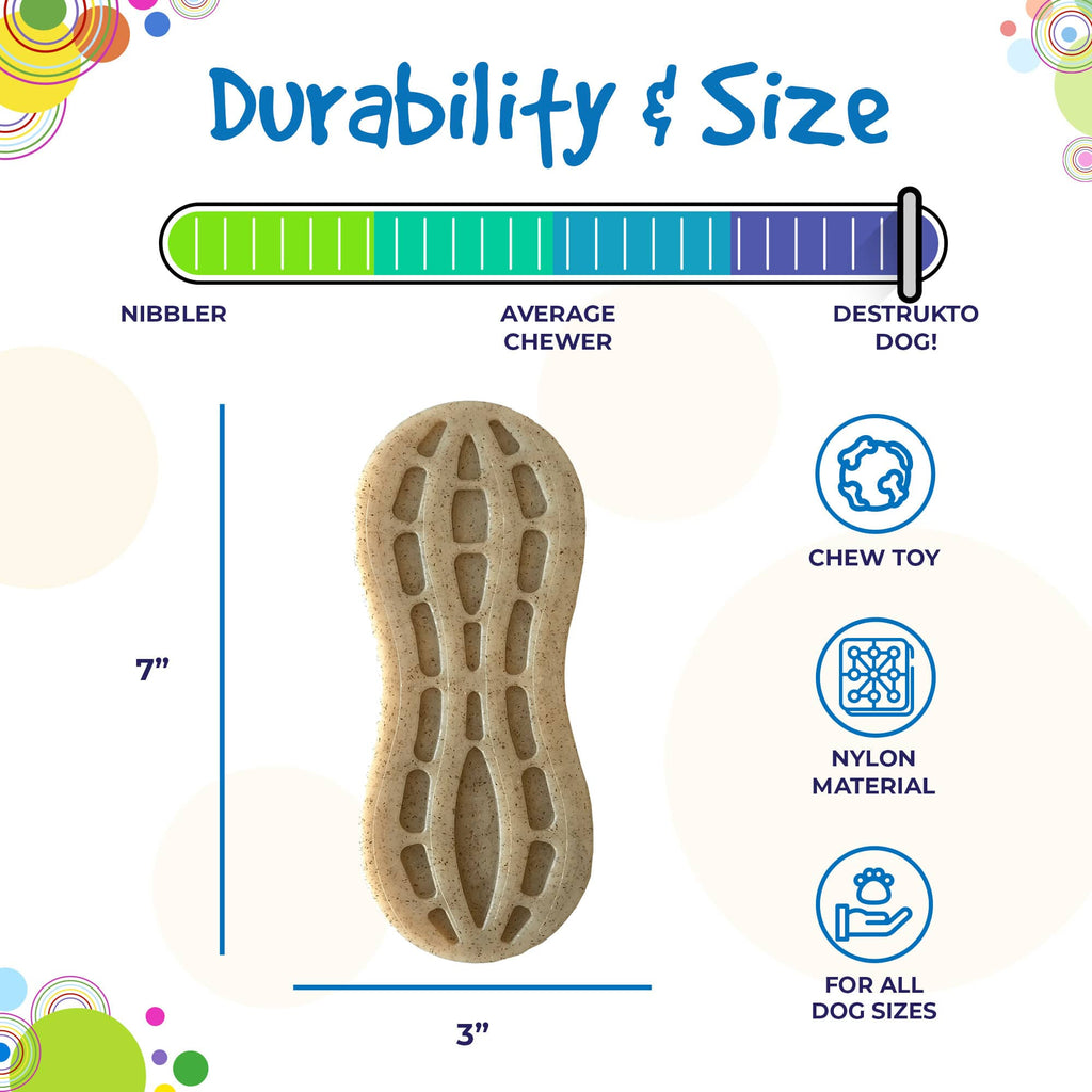SodaPup Peanut brown nylon dog chew toy – photo 5 of 9