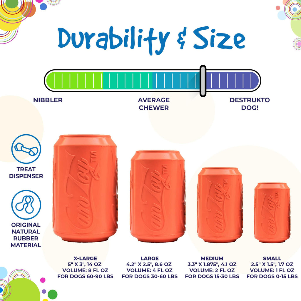 Can Toy Rubber Dog Chew Toy – Average Chewers, Treat Dispenser, USA Made – alternate view 4