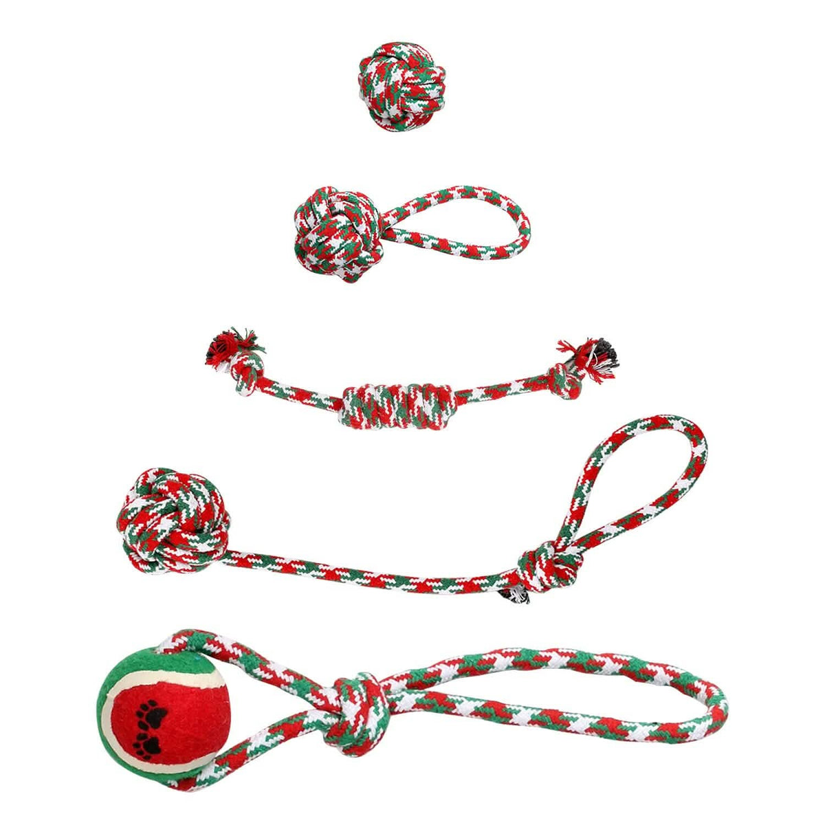 Christmas Dog Rope Chew Toys 5 Pieces – photo 3 of 12