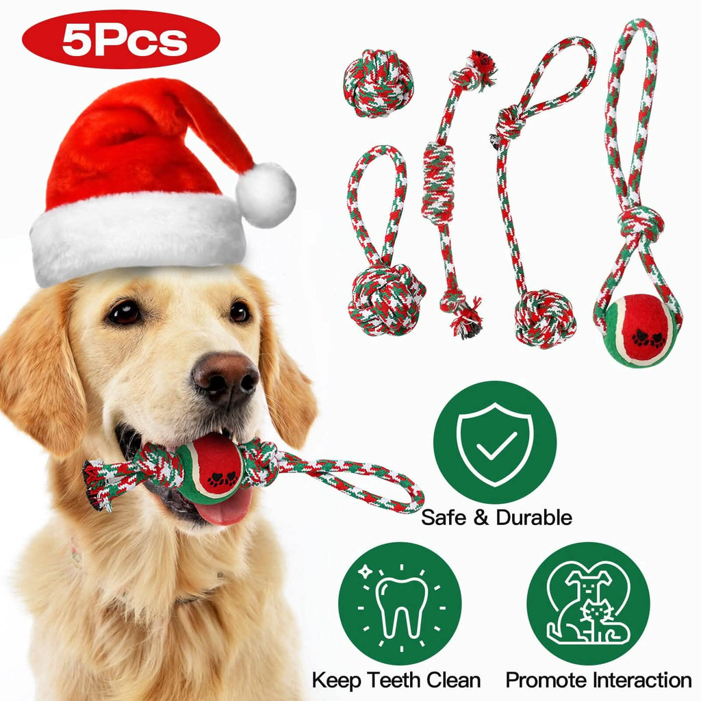 Christmas Dog Rope Chew Toys 5 Pieces – photo 4 of 12