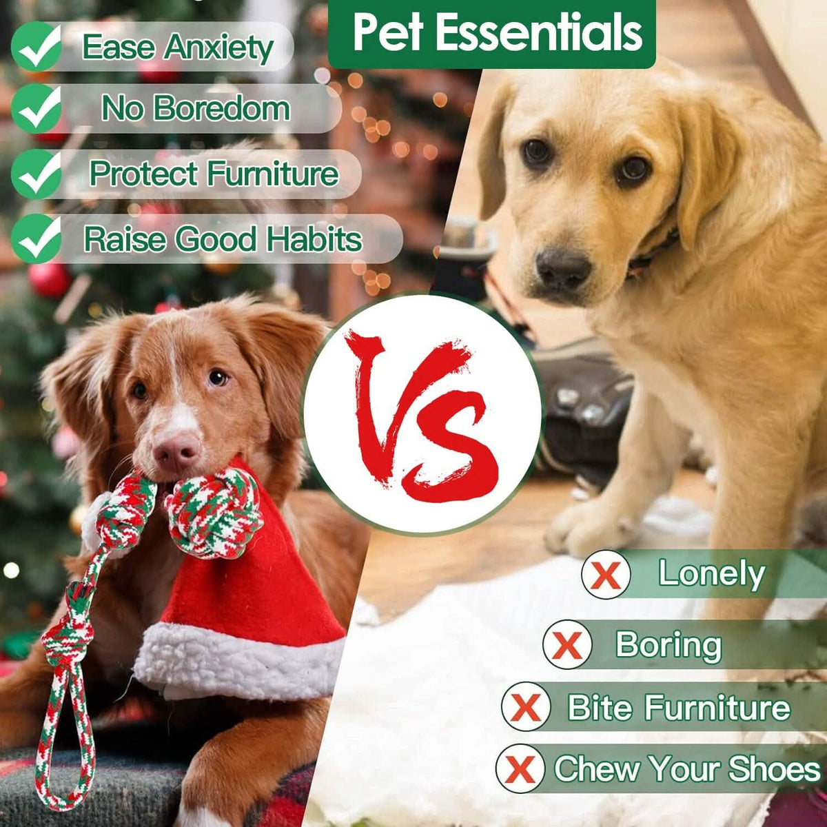 Christmas Dog Rope Chew Toys 5 Pieces – photo 9 of 12