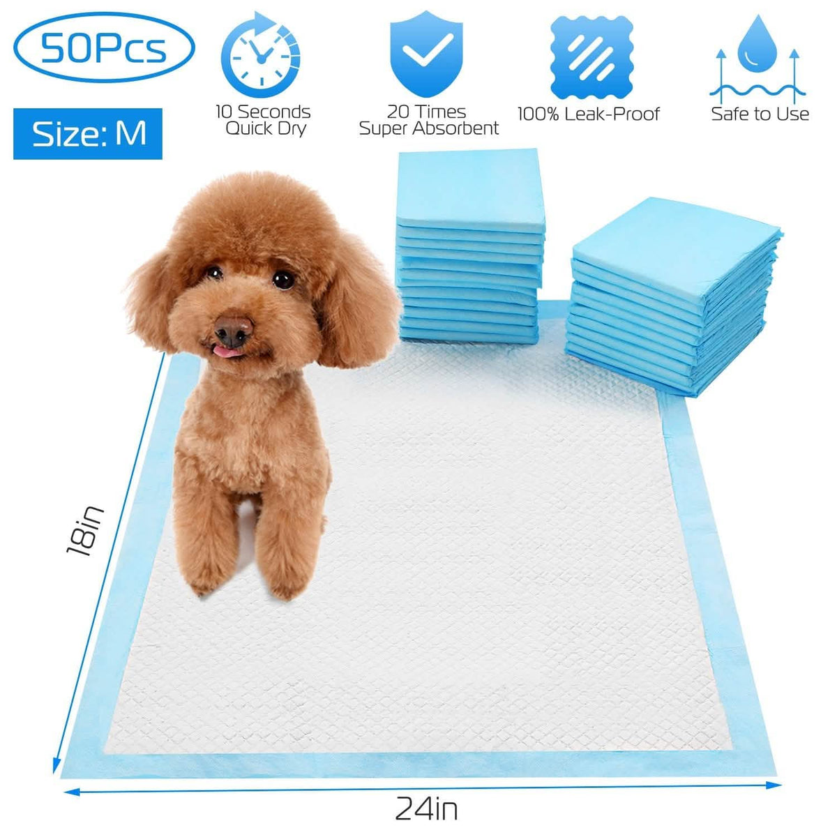 Dog Training Pads – 50 Piece – detail