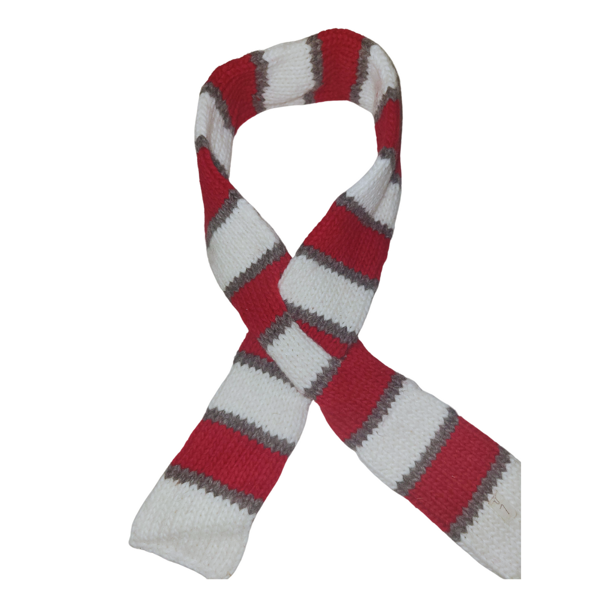 Red and White Striped Pet Scarf Candy Cane Wool – photo 2 of 3