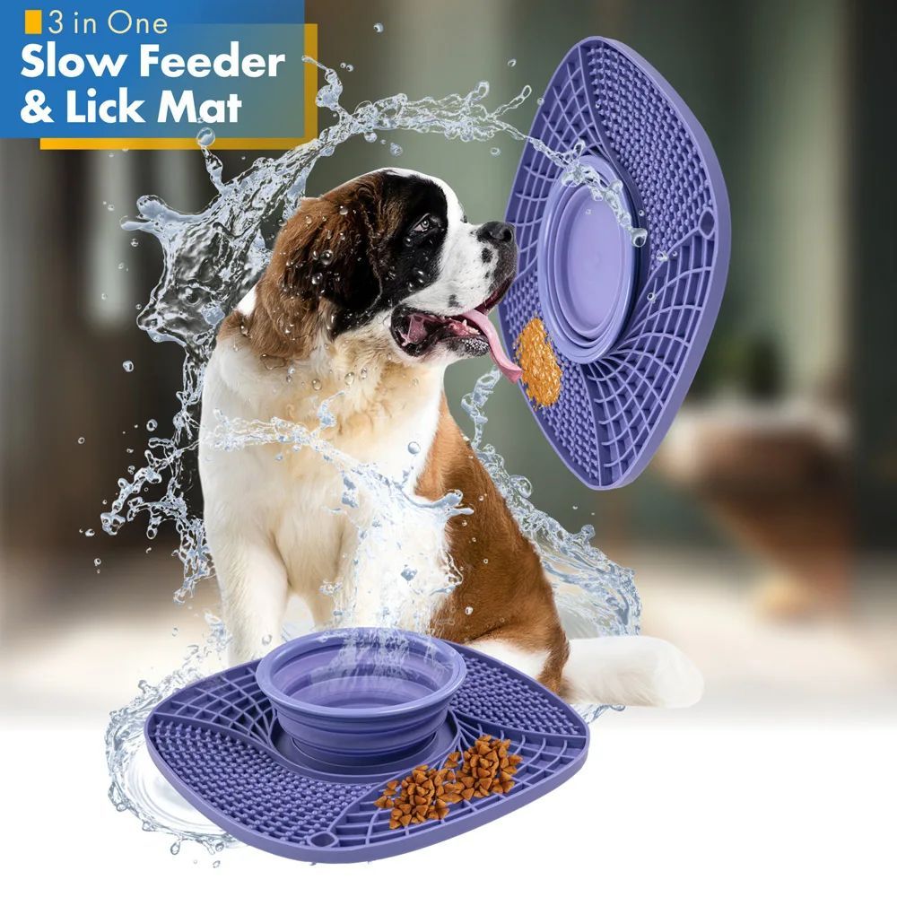 Slow Feeder Puzzle Bowl for Dogs – Non-Slip Anti-Gulping Dish – alternate view 4
