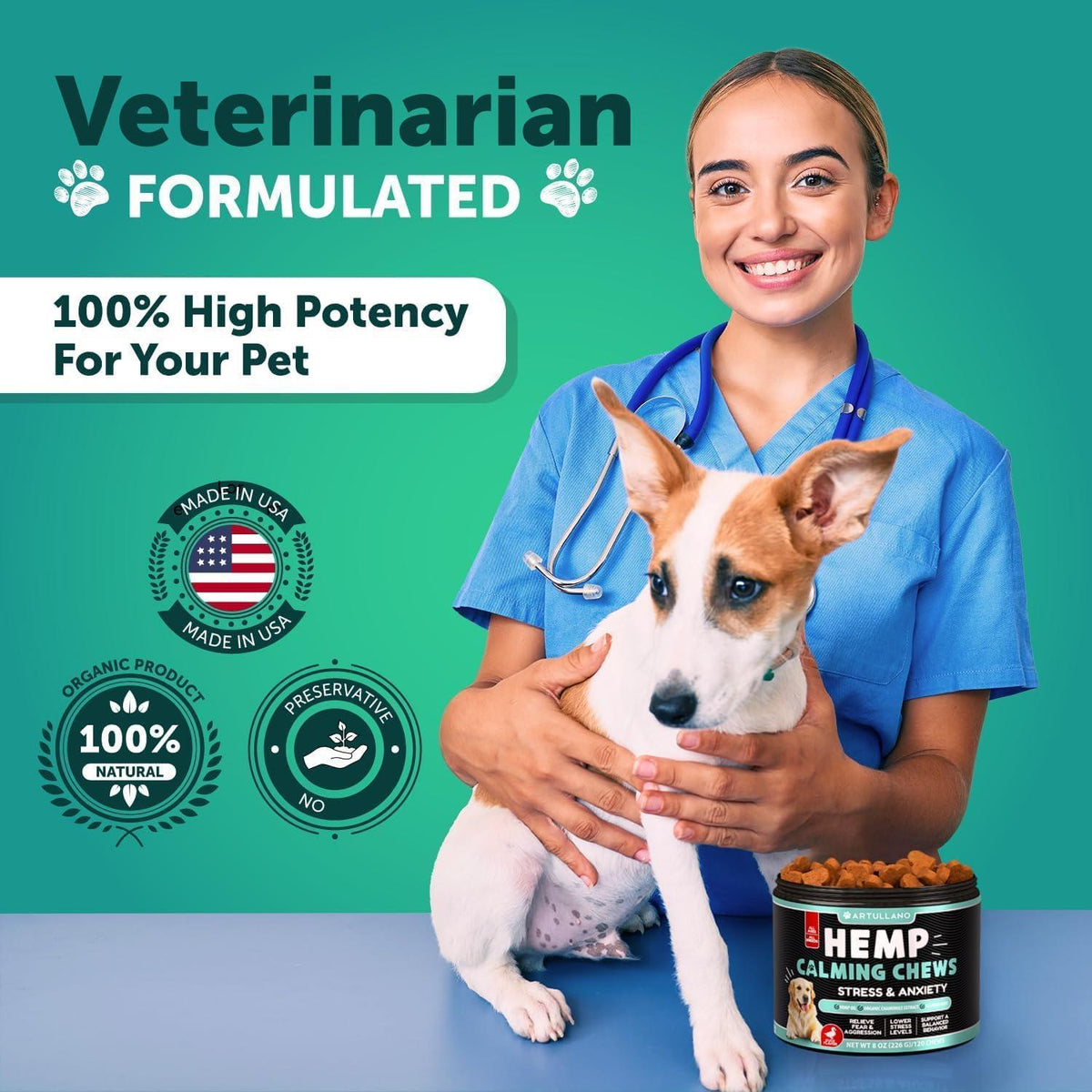 Calming Chews for Dogs 120 Count Turmeric Valerian – photo 6 of 7