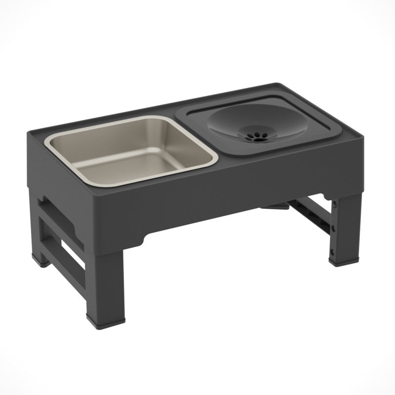Adjustable Elevated Dog Feeder – Double Stainless Steel Bowls with Stand – alternate view 3