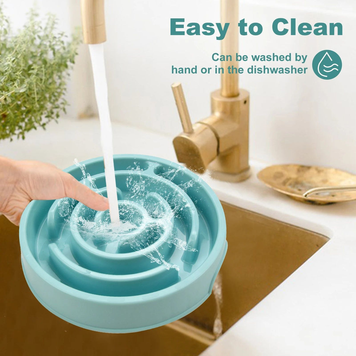 Maze Slow Feeder Bowl for Dogs & Cats – Non-Slip, 20.5cm – alternate view 5