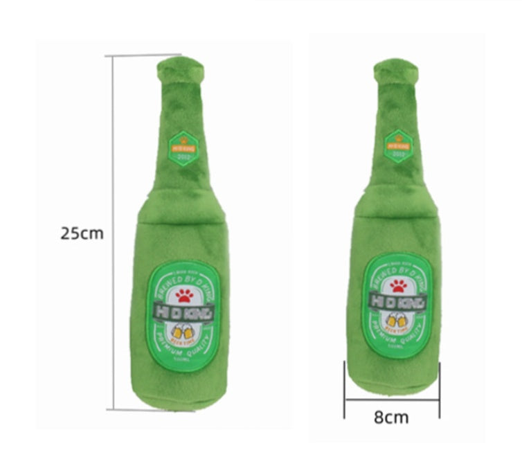 Beer Bottle Squeaky Plush Dog Toy – alternate view 8