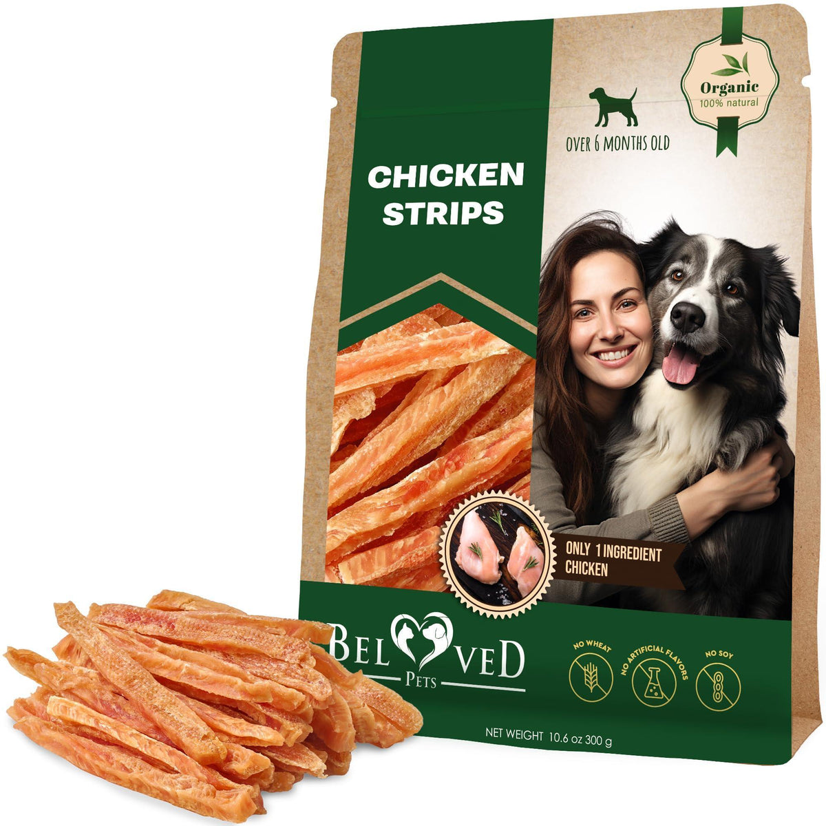 Chicken Strips Dog Treats Human-Grade Grain-Free 10.6 oz – photo 1 of 7