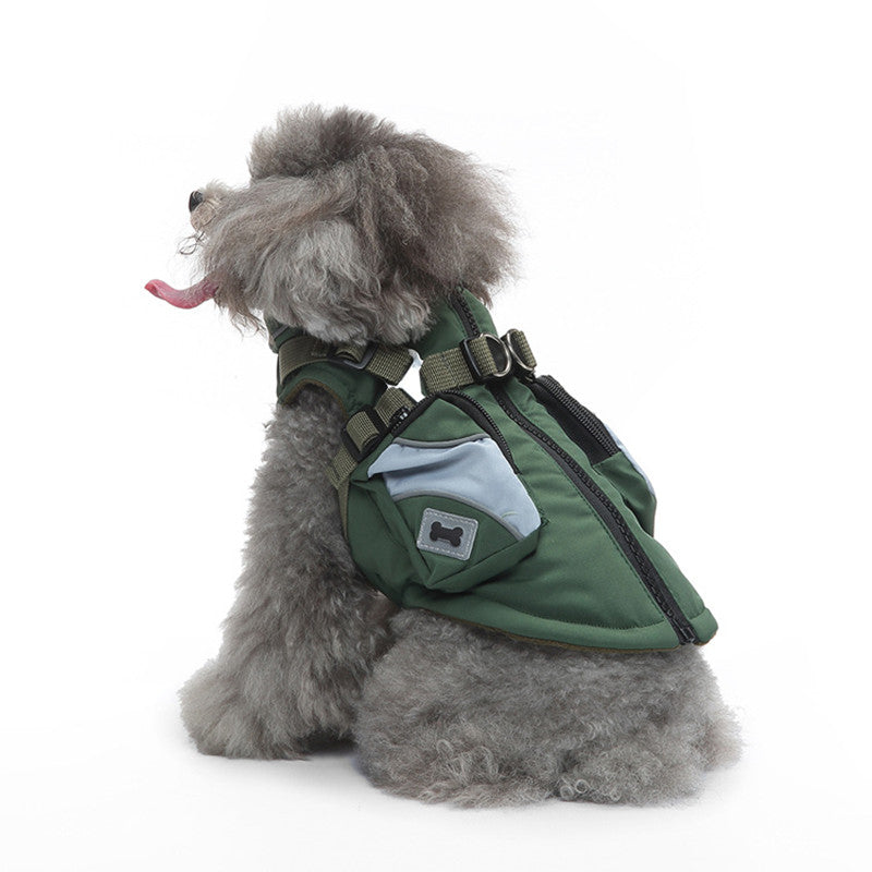 Zip-Up Dog Jacket - Warm Polyester Winter Coat for Dogs - image 1