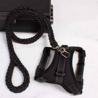 Padded Reflective Nylon Dog Harness & Collar Set – Medium/Large – alternate view 2