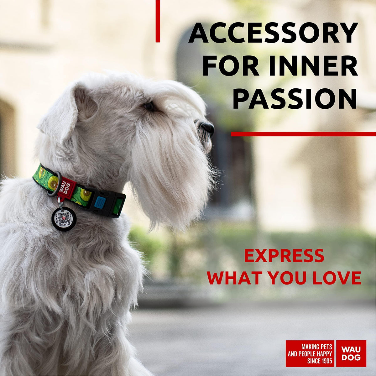 Nylon Dog Collar with Breakaway Buckle and QR ID Tag Avocado – photo 2 of 6