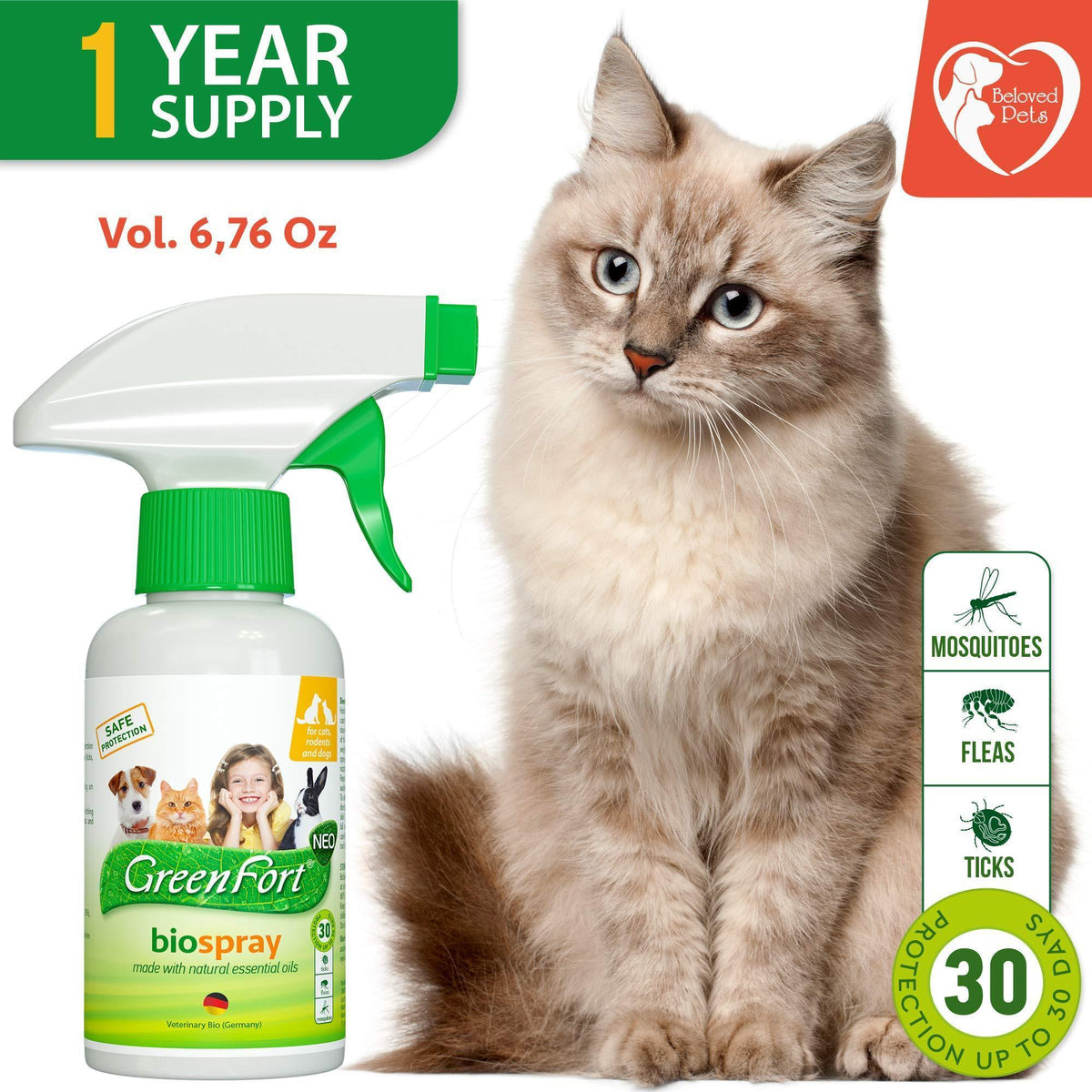 Flea and Tick Home Spray for Dogs Cats and Ferrets Essential Oils – photo 2 of 6