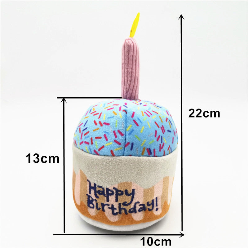 Cute Dog Birthday Cake Plush Toy – alternate view 4
