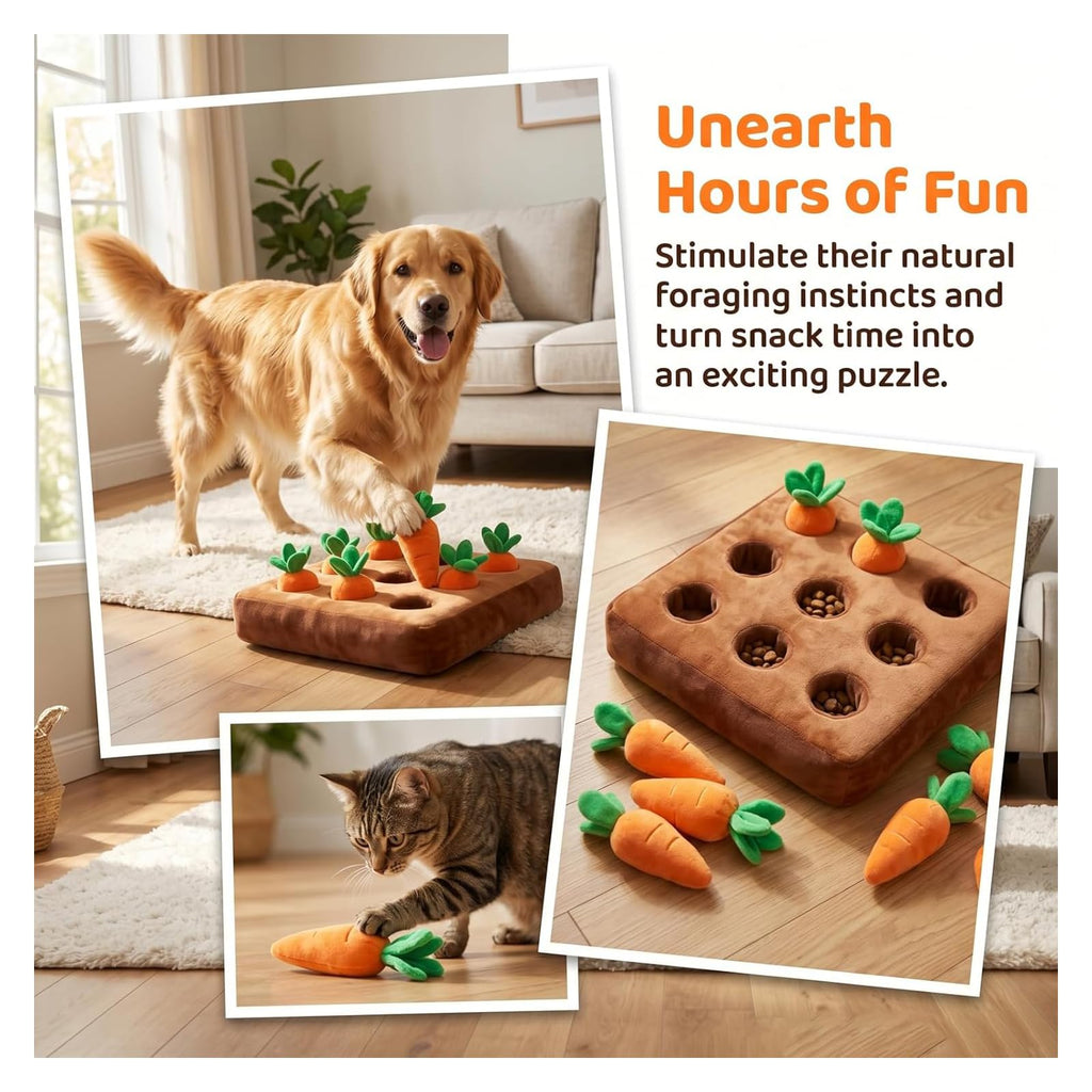 Carrot Garden Snuffle Mat Dog Toy – 12 Carrots, Plush Puzzle – alternate view 5