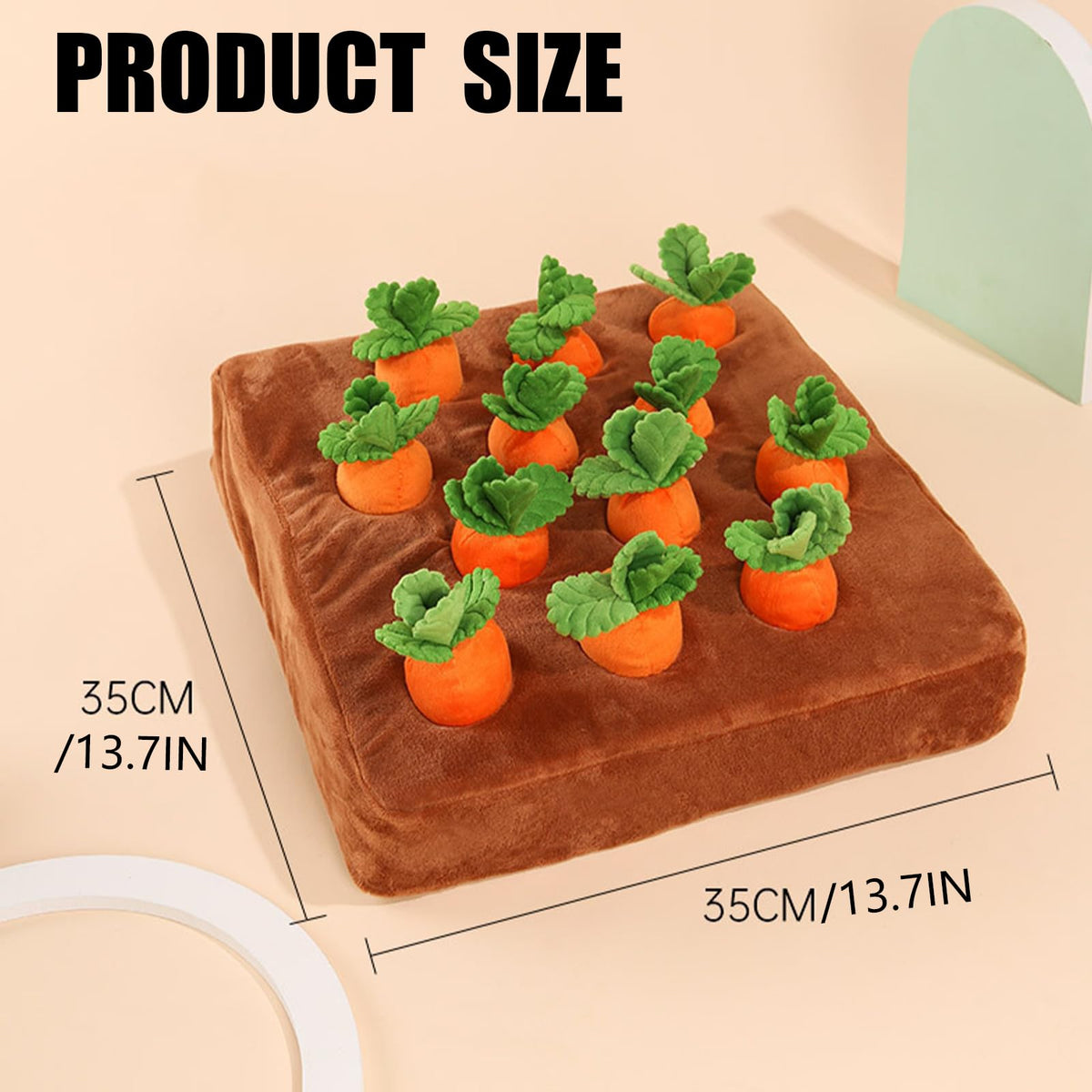 Carrot Garden Snuffle Mat Dog Toy – 12 Carrots, Plush Puzzle – alternate view 7
