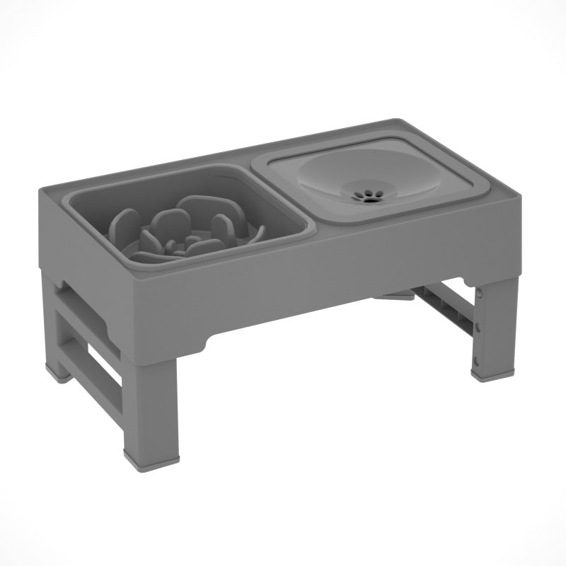 Adjustable Elevated Dog Feeder – Double Stainless Steel Bowls with Stand – alternate view 4