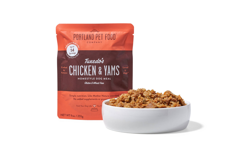 Tuxedo's Chicken & Yams Human Grade Fresh Wet Food Dog Pouch – alternate view 3