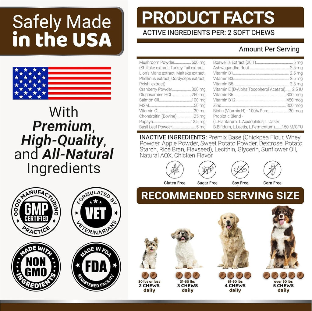 Turkey Tail mushroom blend supplement chews for dogs – photo 5 of 5