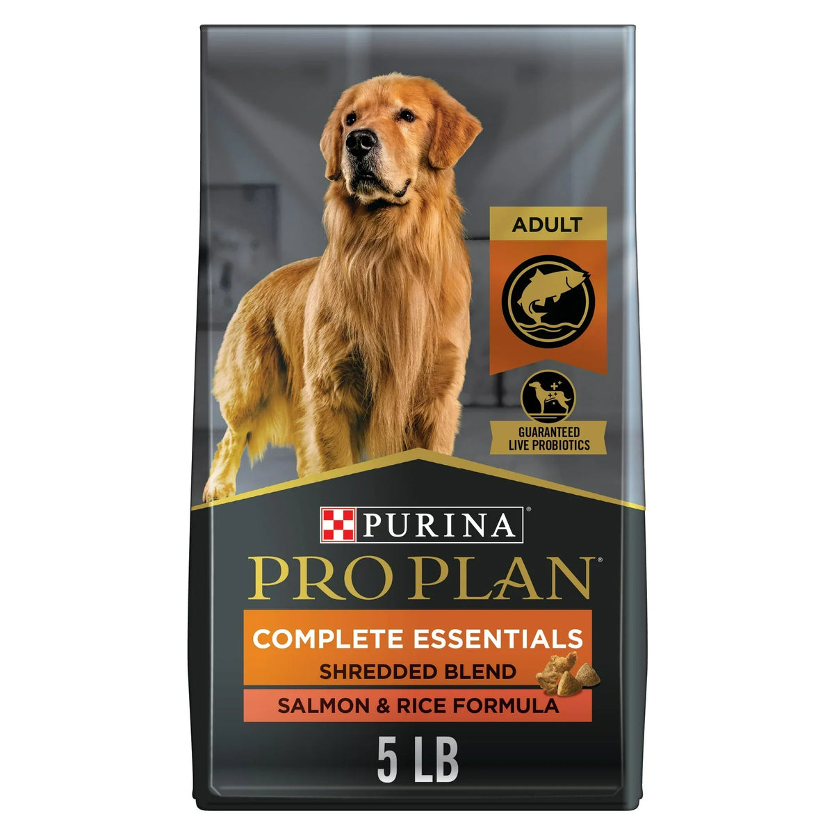 Pro Plan Adult Complete Essentials Shredded Blend Salmon & Rice Dry Dog Food – front view
