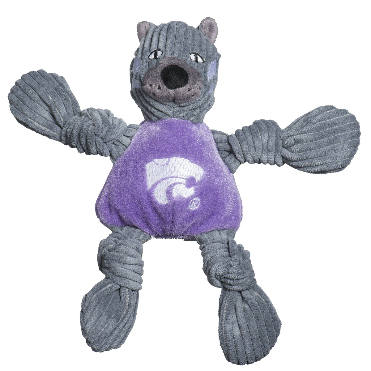 Ncaa Kansas State University Willie the Wildcat Knottie Plush Dog Toy, alternate view