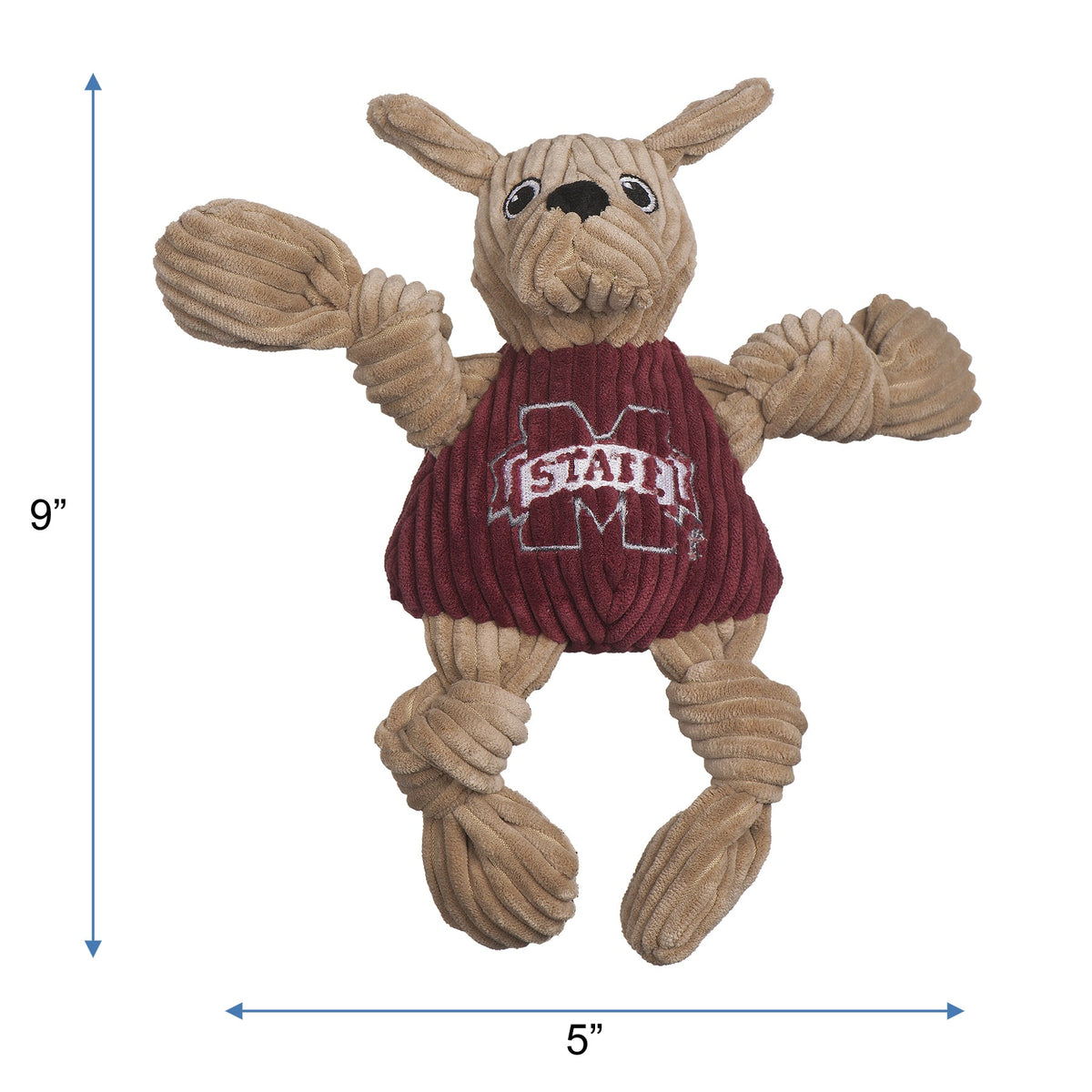 Ncaa Mississippi State University Bully the Bulldog Knottie Plush Dog , alternate view