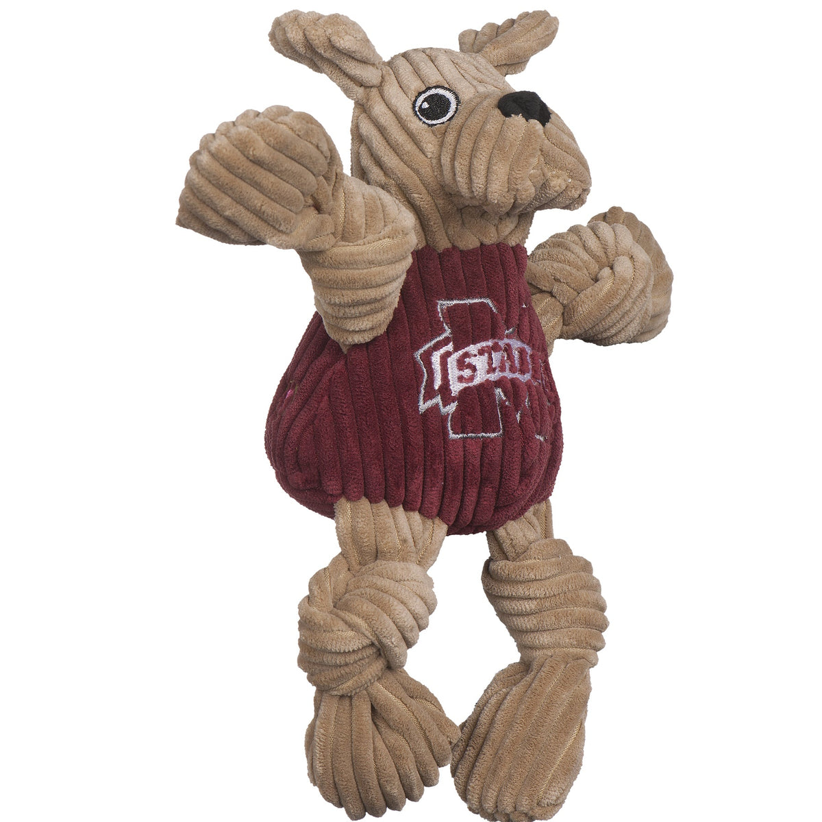Ncaa Mississippi State University Bully the Bulldog Knottie Plush Dog , side view