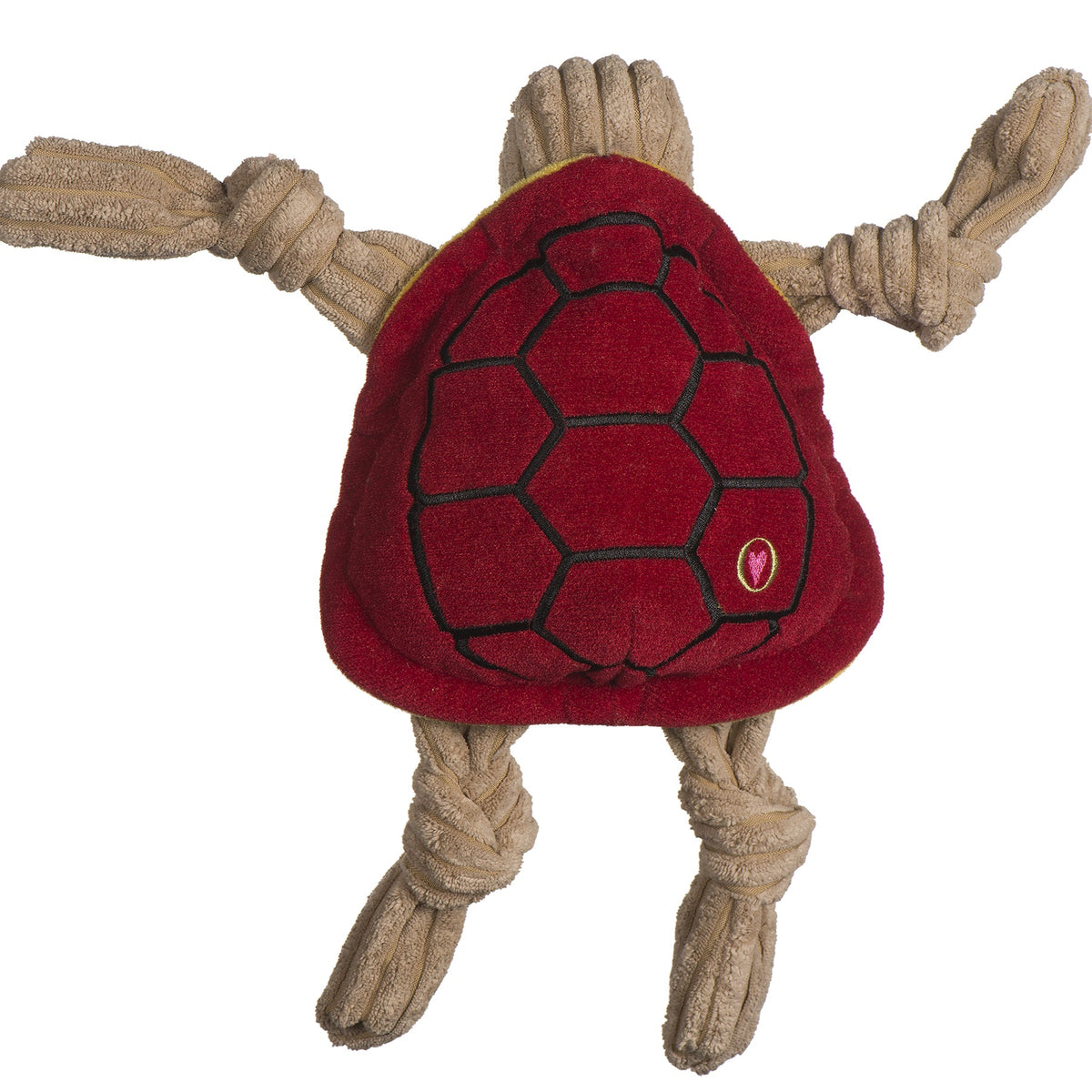 Ncaa University of Maryland Testudo the Terrapin Knottie Plush Dog Toy, alternate view