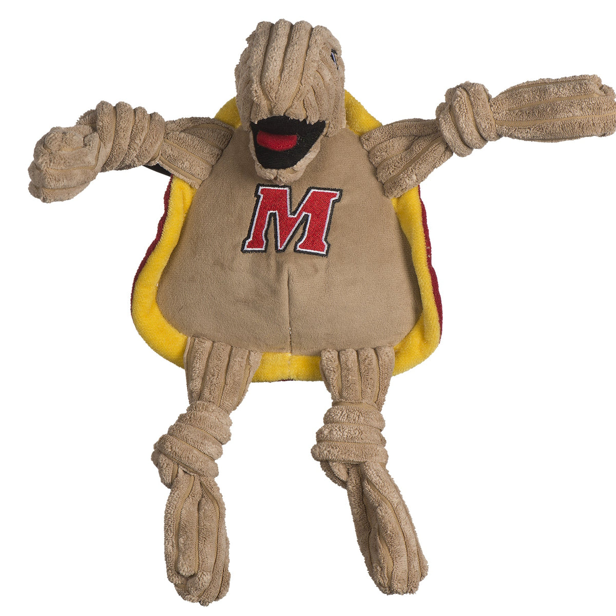 Ncaa University of Maryland Testudo the Terrapin Knottie Plush Dog Toy