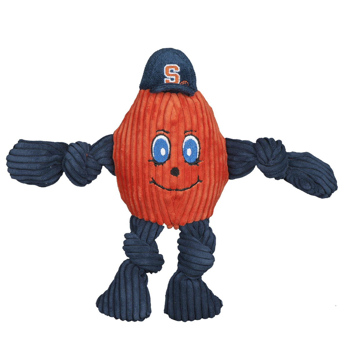 Ncaa Syracuse University Otto the Orange Knottie Plush Dog Toy, detail view