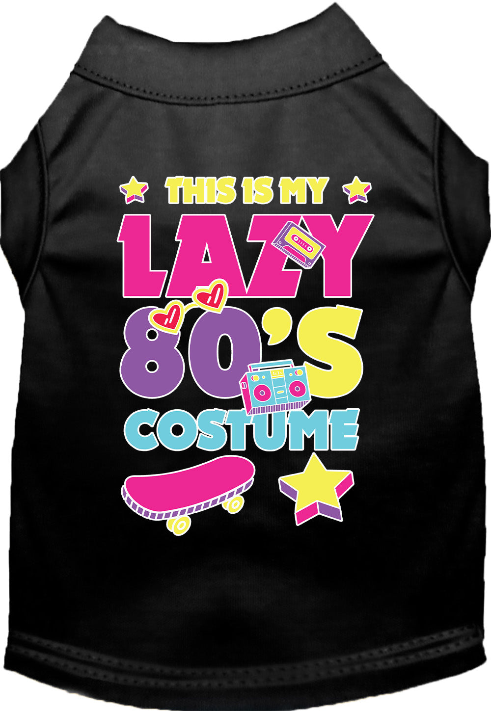 "Lazy 80's" Halloween Dog Shirt – Costume Tee – alternate view 8
