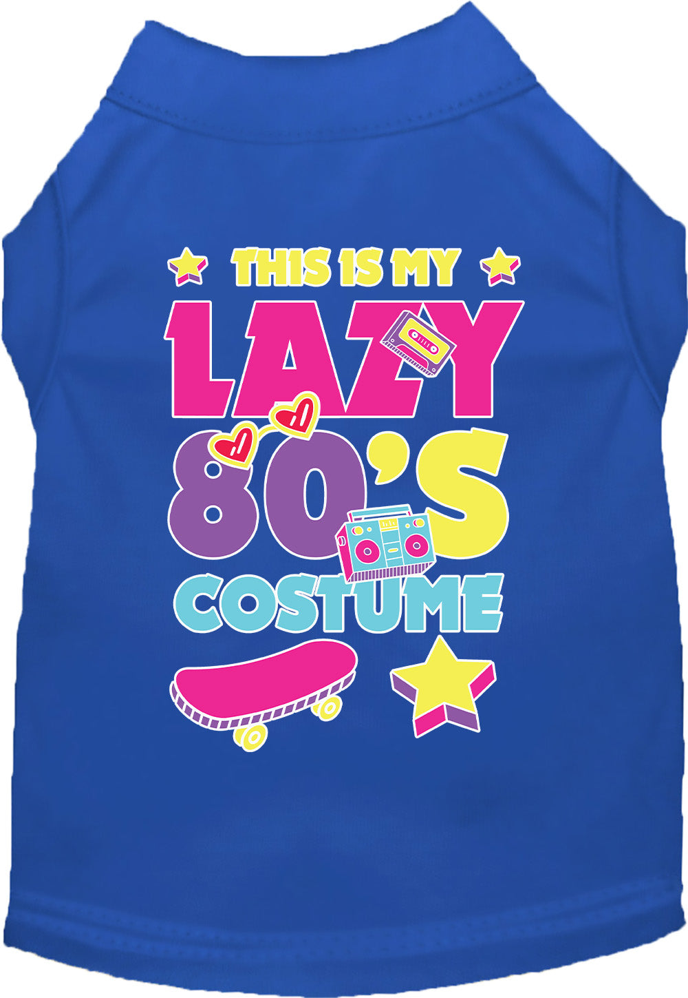 "Lazy 80's" Halloween Dog Shirt – Costume Tee – alternate view 7