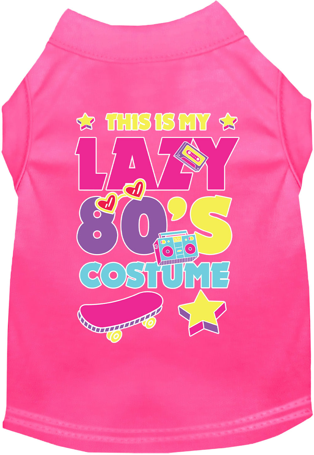 "Lazy 80's" Halloween Dog Shirt – Costume Tee – alternate view 6
